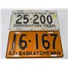 Image 1 : LOT OF LICENSE PLATES (1937 & 1942)  *SASK.*