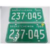 Image 2 : LOT OF LICENSE PLATE PAIRS (1967, 1968, 1969, 1970) *SASK.*