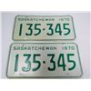Image 5 : LOT OF LICENSE PLATE PAIRS (1967, 1968, 1969, 1970) *SASK.*