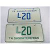 Image 2 : LOT OF SIX 2 DIGIT SASK. LIVERY PLATES