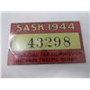 Image 5 : LOT INCLUDING A 1942 SASK. LICENSE PLATE, 1944 SASK. LICENSE PLATE COPY, 1952 SASK. INK BLOTTER & 19