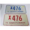 Image 2 : SASK. LICENSE PLATE PAIRS  (1975 & 1976) *X476*