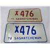 Image 3 : SASK. LICENSE PLATE PAIRS  (1975 & 1976) *X476*