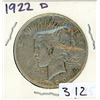 Image 1 : ONE DOLLAR COIN (USA) *1922* (PEACE) *SILVER*