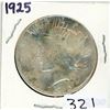 Image 1 : ONE DOLLAR COIN (USA) *1925* (PEACE) *SILVER*