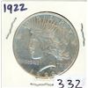 Image 1 : ONE DOLLAR COIN (USA) *1922* (PEACE) *SILVER*