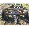 Image 4 : LOT OF 2 WOODEN AXLES COMPLETE WITH WOOD SPOKE RIMS
