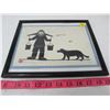 Image 1 : PICTURE (ESKIMO WOMAN AND DOG) *HENRY NEPARTUK* (FRAMED)