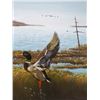 Image 3 : ORIGINAL OIL PAINTING (DUCKS IN FLIGHT) * ROLAND SEWAP* (1997) * 22" X 18")