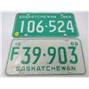 Image 4 : LOT OF 6 LICENSE PLATES (1964-69) *SASK*