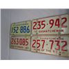 Image 1 : LOT OF 8 LICENSE PLATES (1971, 72, 73, 74, 75-2 OF EACH YEAR) *SASK*