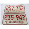 Image 3 : LOT OF 8 LICENSE PLATES (1971, 72, 73, 74, 75-2 OF EACH YEAR) *SASK*