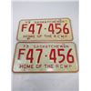 Image 1 : LOT OF 2 LICENSE PLATES (1973 HOME OF THE RCMP) *SASK*