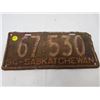 Image 1 : LICENSE PLATE (1934) *SASK*