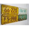 Image 1 : LOT OF 4 LICENSE PLATES (1965, 66, 67, 67) *SASK*
