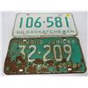 Image 3 : LOT OF 4 LICENSE PLATES (1965, 66, 67, 67) *SASK*