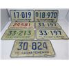 Image 1 : LOT OF 7 LICENSE PLATES (1971, 74, 76, 76, 76, 2 X 33-197, 1976) *SASK*
