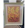 Image 1 : PETITE POINT PICTURE OF FALLEN LEAVES ( 20.5" X 17")