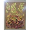 Image 2 : PETITE POINT PICTURE OF FALLEN LEAVES ( 20.5" X 17")