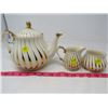 Image 1 : 3 PIECE TEAPOT SET ( TEA POT, CREAM, SUGAR) *SADLER ENGLAND*