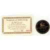 Image 2 : 20 YEAR COMMEMORATIVE MEDAL (JOHN G. DIEFENBAKER) *24 KARAT ELECTROPLATE*