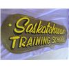 Image 1 : SASKATCHEWAN TRAINING SCHOOL SIGN (WOOD) *16" X 46"*