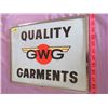 Image 2 : GWG SIGN (CARDBOARD WITH METAL FRAME) *2 SIDED* (14 1/4" X 11 1/4")