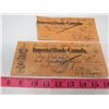 Image 1 : PAIR OF IMPERIAL BANK OF CANADA NOTES