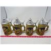 Image 1 : SET OF 4 STEINS (COLLECTION A, B, C, D)
