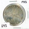 Image 1 : ONE DOLLAR COIN (CANADA) *1963* (SILVER)