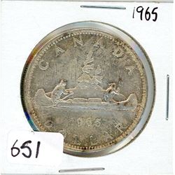 ONE DOLLAR COIN (CANADA) *1965* (SILVER)