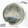 Image 1 : ONE DOLLAR COIN (CANADA) *1966* (SILVER)