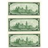 Image 2 : LOT OF 3 CENTENNIAL ONE DOLLAR BILLS (CANADA) *1867-1967*