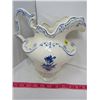 Image 3 : PITCHER AND BASIN (WHITE WITH BLUE DESIGN)