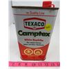 Image 2 : TEXACO CAMPTEX WHITE NAPTHA FOR CAMP STOVES, (TEXACO CHARCOAL LIGHTER FLUID-3/4 FULL, TEXACO NAPTHA-
