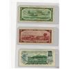 Image 2 : LOT OF 3 CANADIAN BANKNOTES (1-2-1 DOLLAR BILLS ) *1$-1954, 1$-1973, 2$-1954*