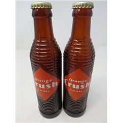 LOT OF 2 VINTAGE POP BOTTLES (ORANGE CRUSH)