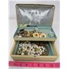 Image 2 : SMALL JEWELERY BOX WITH CONTENTS