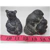 Image 4 : 5 WOLF ORIGINAL SCULPTURES (WOLVES, BEAVERS, BEAR, BEAR CUBS, SEAL)
