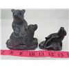 Image 6 : 5 WOLF ORIGINAL SCULPTURES (WOLVES, BEAVERS, BEAR, BEAR CUBS, SEAL)