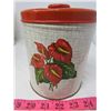 Image 2 : LOT OF 3 FLOWERED CANISTERS