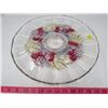 Image 1 : GLASS SERVING TRAY WITH FRUIT DESIGN