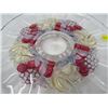 Image 2 : GLASS SERVING TRAY WITH FRUIT DESIGN