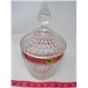 Image 1 : GLASS INDIANA CANDY HOLDER WITH LID
