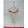 Image 1 : GLASS INDIANA CANDY HOLDER WITH LID