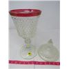 Image 2 : GLASS INDIANA CANDY HOLDER WITH LID