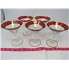 Image 1 : LOT OF 5 INDIANA GLASS MARTINI CUPS
