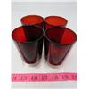 Image 5 : LOT OF RUBY GLASS CUPS (ASSORTED SIZES)