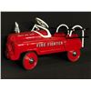 Image 2 : MURRAY "SAD FACE" LADDER FIRE TRUCK, LATE 1940'S, RARE CHAIN DRIVE VERSION, RESTORED WITH AUTHENTIC