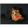 Image 1 : R. HARRIS HAND CARVED AND PAINTED GITXSAN BEAR MASK WITH FUR ACCENTS, DATED 1991, SIGNED BY ARTIST,
